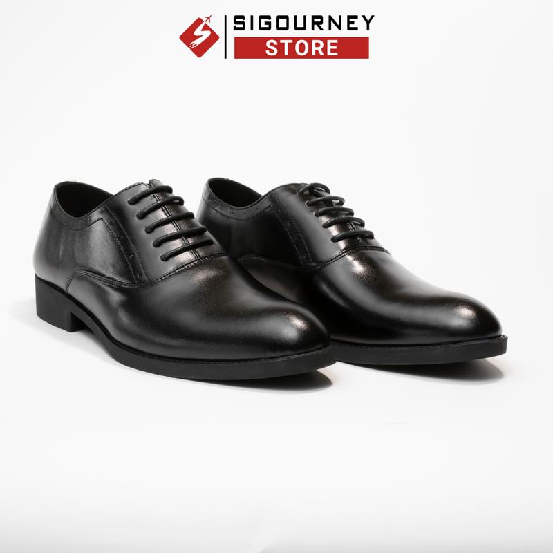 Giày tây nam sang trọng Oxford màu đen SIGOURNEY SIG-30 Nhung