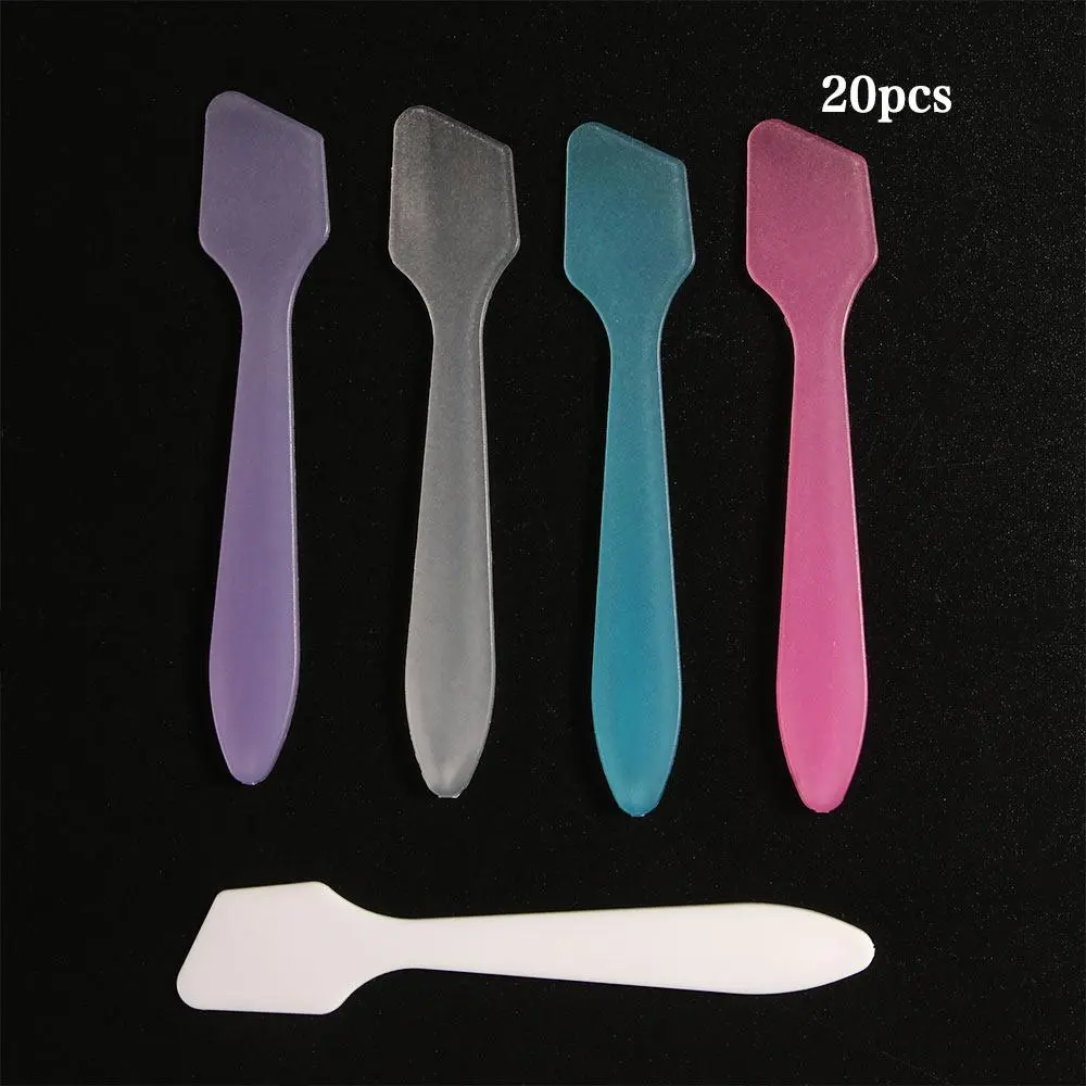Random Color 20Pcs DIY Skin Care Cream Spatulas Cosmetic Tools Mask Stick Mixing Spoon Mask Scraper