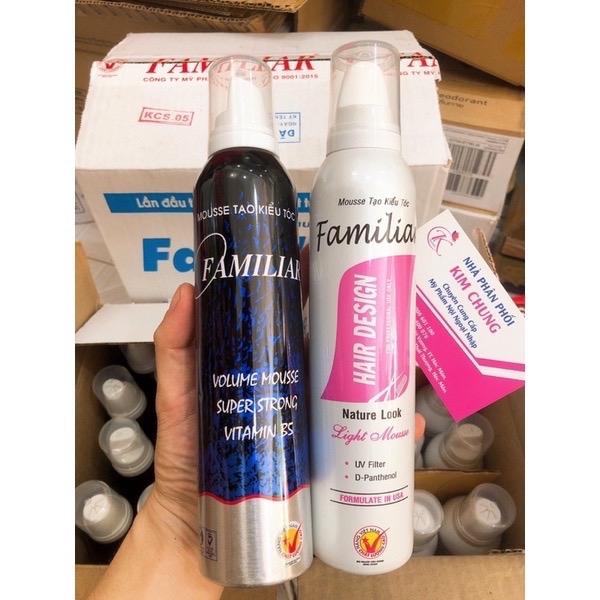 Mousse Tạo Kiểu Tóc FAMILIAR 250ml - Tạo kiểu tóc, định hình tóc theo ý muốn 2