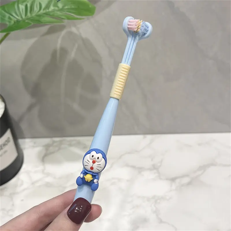 Bàn Chải Đánh Răng Trẻ Em, Thiết Kế Hình Chữ U Ba Mặt Hoạt Hình, Lông Bàn Chải Mềm 3D, Làm Sạch Hiệu Quả, Thích Hợp Để Chống Sâu Răng, Bàn Chải Khe Hở 5