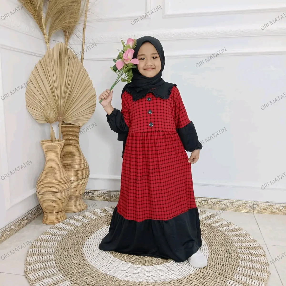 GAMIS ANAK SET KERUDUNG USIA 1-9 TAHUN