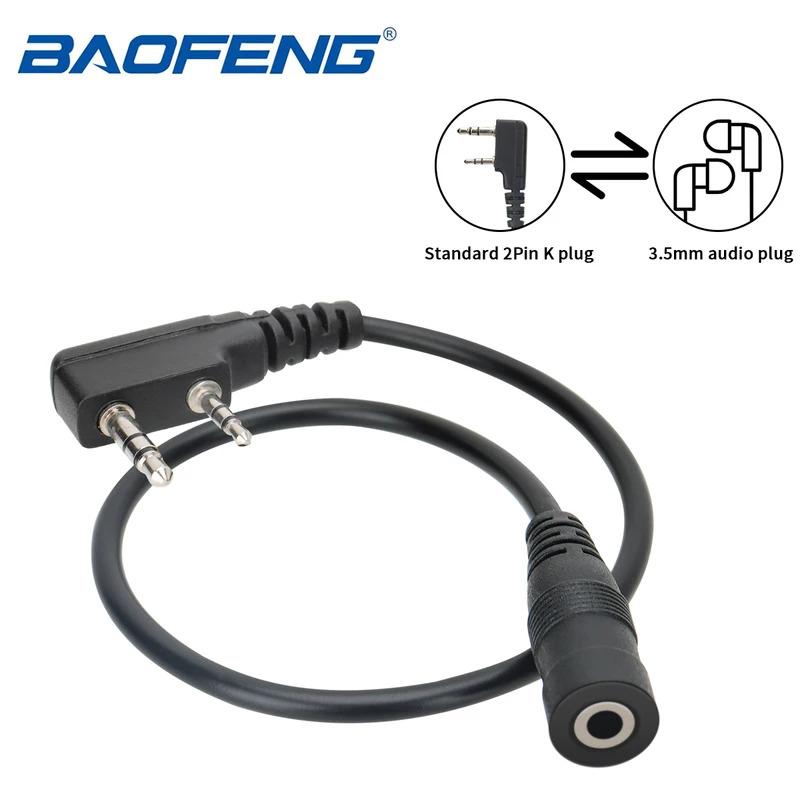 Cáp Bộ Chuyển Đổi Tai Nghe Tai Nghe Bộ Đàm Baofeng 2 Chân Sang 3.5Mm Quansheng, Tương Thích Với Baofeng Z85r APPI 0