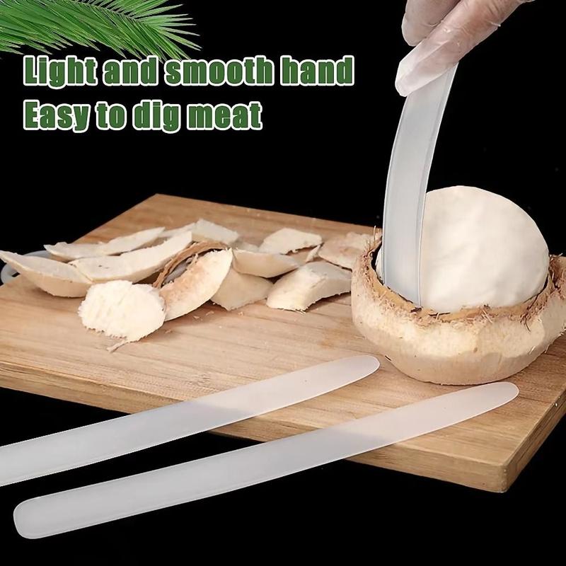 Product Introduction of 5Pcs Durable Long Handle Digging Coconut Tool Convenient Plastic Coconut Opener Soft Kitchen Gadget Extractor 19