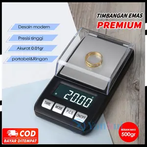 Timbangan Emas 500gr Digital Mini Perhiasan Batu Akik Berlian Diamond Akurat 0.01g Pocket Scale