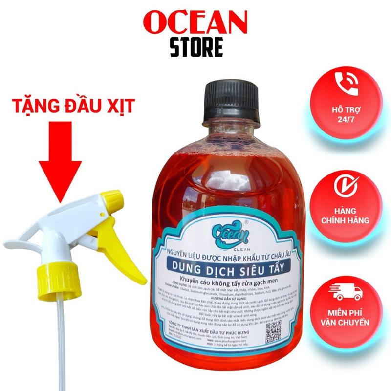 [TẶNG ĐẦU XỊT] NƯỚC RỬA XE KHÔNG CHẠM OCEAN 500ML TẨY RỈ SÉT MỚI NHẤT TRÊN THỊ TRƯỜNG