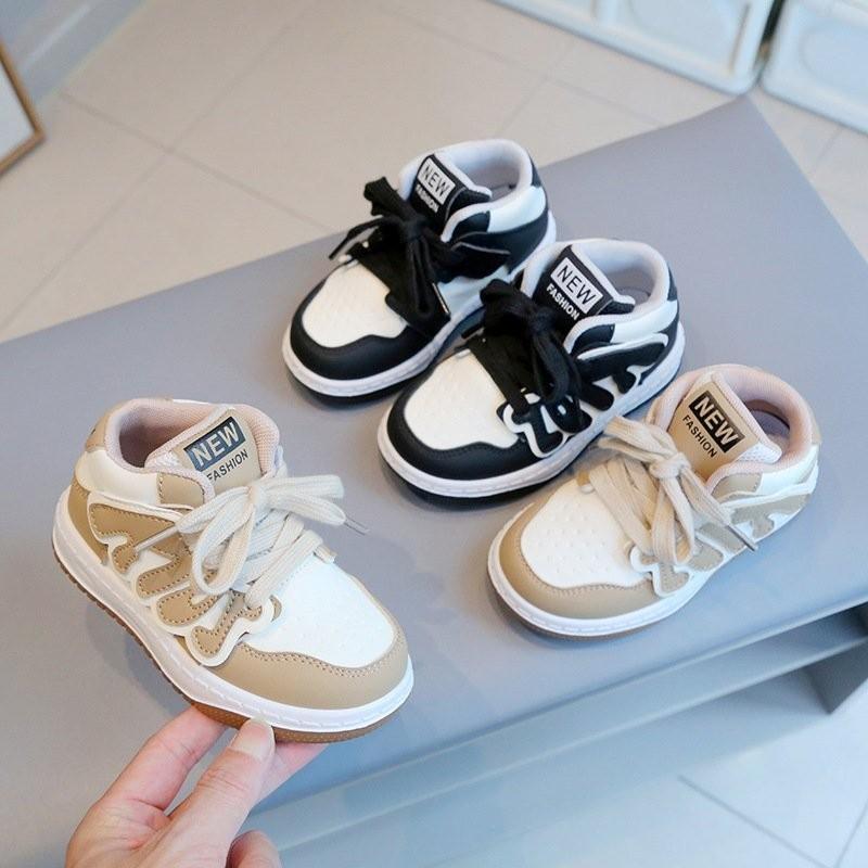  Giày Thể Thao Bé Trai Bé Gái Cao Cổ Từ 1 - 7 Tuổi Quai Dán Da Trần Trám Phong Cách Thể Thao Cá Tính có hộp hàng QC TX639 
