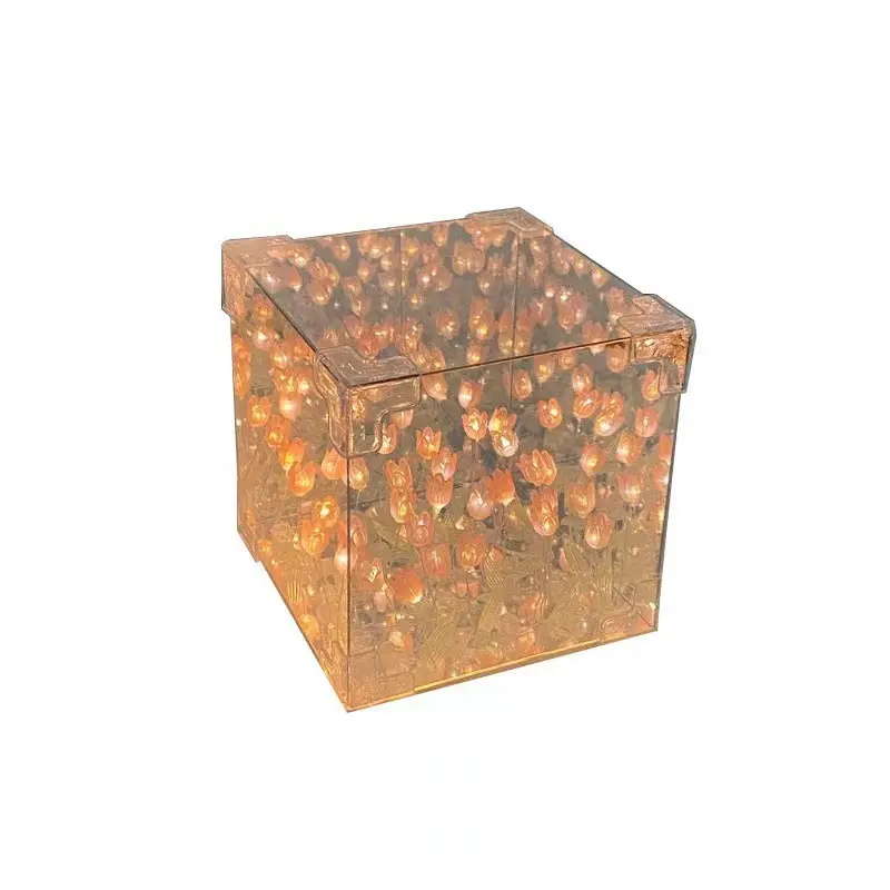 Khối Lập Phương Ma Thuật, Đèn Ngủ Hoa Tulip, Làm Bằng Tay, Vật Liệu Thủ Công, Thích Hợp Làm Quà Sinh Nhật Cho Bạn Gái, Quà Tặng Nhỏ Đồ Trang Trí 0