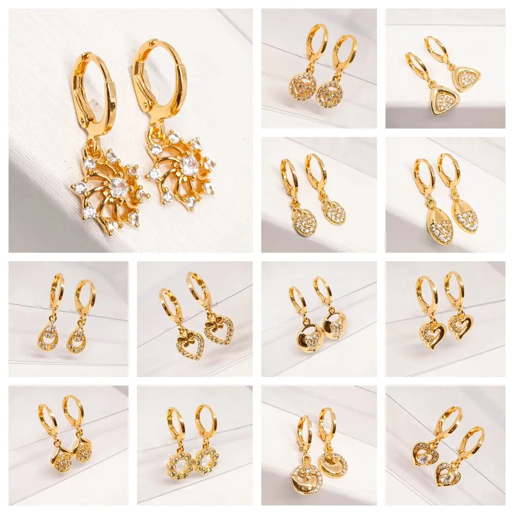 COD Anting Titanium Anti Karat Korea Tusuk Berlapis Emas 24k Gold Korea Terbaru Import Stainless Wanita Aksesoris Earrings Mirip Emas Asli