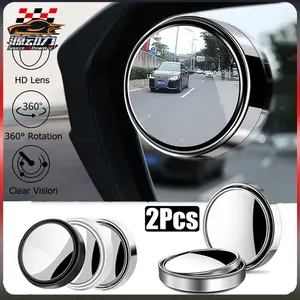 2PCS Spion Blind Spot Kaca Cembung Spion Mobil Motor Universal Tambahan Cermin Spion Bulat Rear Mirror Car Kendaraan kaca  mobil
