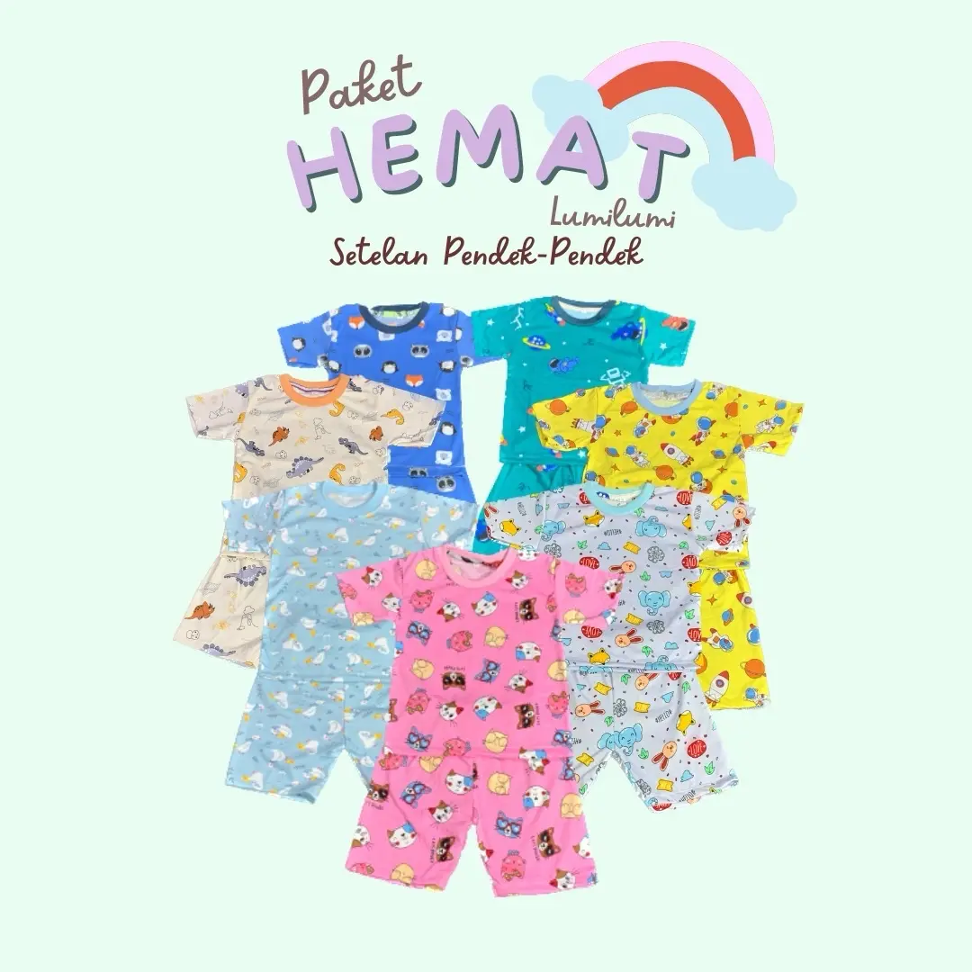 [COD] Paket setelan pendek-pendek anak