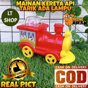 ( BISA COD ) PROMO LT17 Mainan Anak Kereta Api Tarik LED / Train Play Set / Mainan Anak Laki Laki / Mainan Anak Perempuan SNI Murah