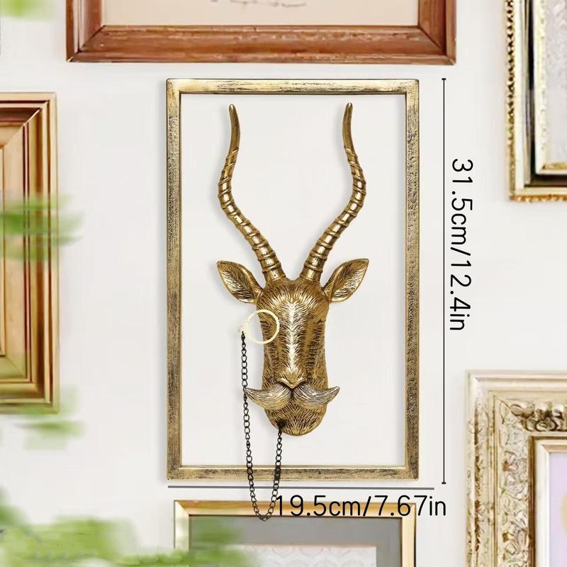 Product Introduction of Animal Head Design Wall Decor, 1pc Modern Wall Art, Wall Mounted Decor for Home Living Room Bedroom Office 8