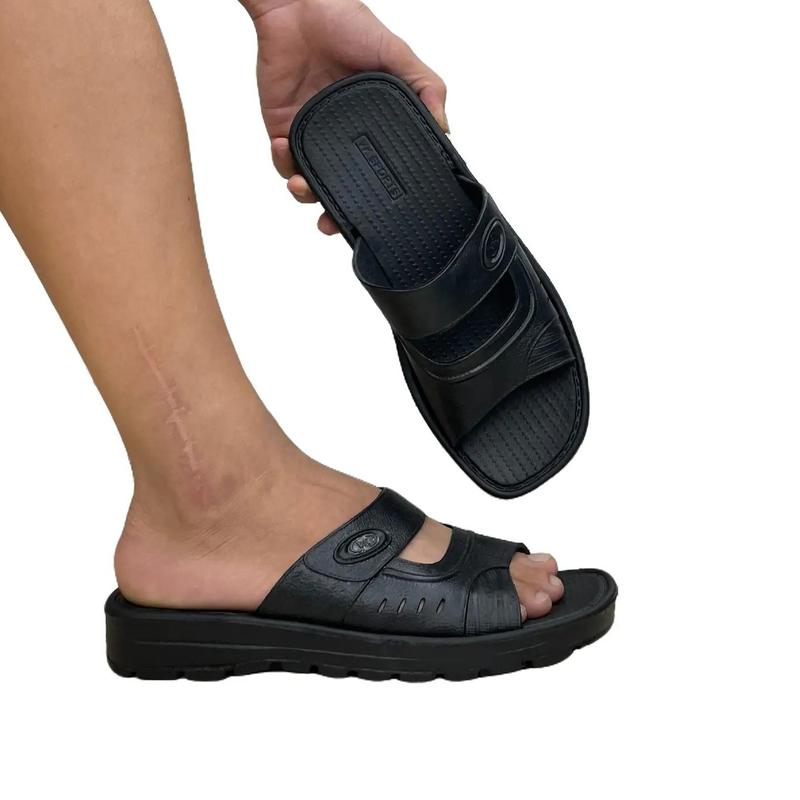  Dép Tĩnh điện dép ông già đế 4 phân rất êm chân Nam Đế Bằng Cao Su Sandal da Quai Ngang Jean 