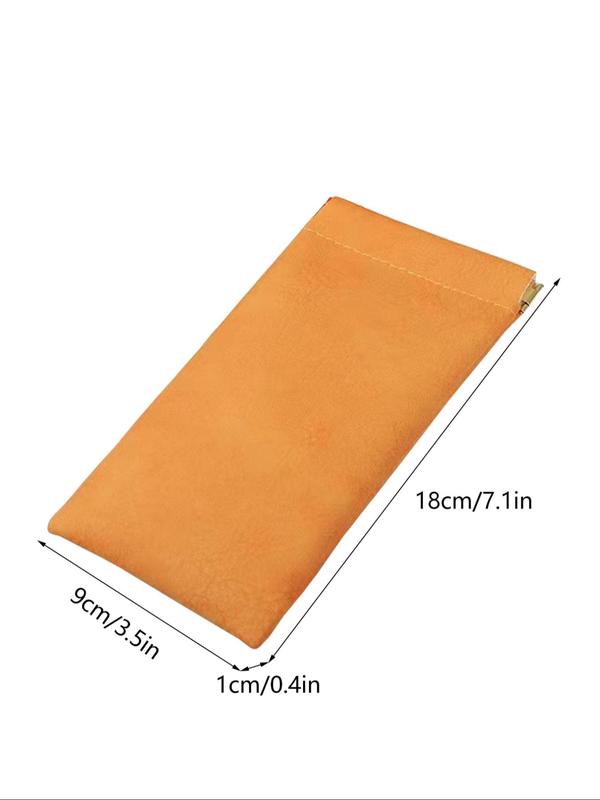 Solid Color Soft Pu Sunglasses Case, 2024 New Style Portable Pu Leather Glasses Case, Anti-scratch Glasses Storage Bag, Eyewear Accessories for Women and Men 1