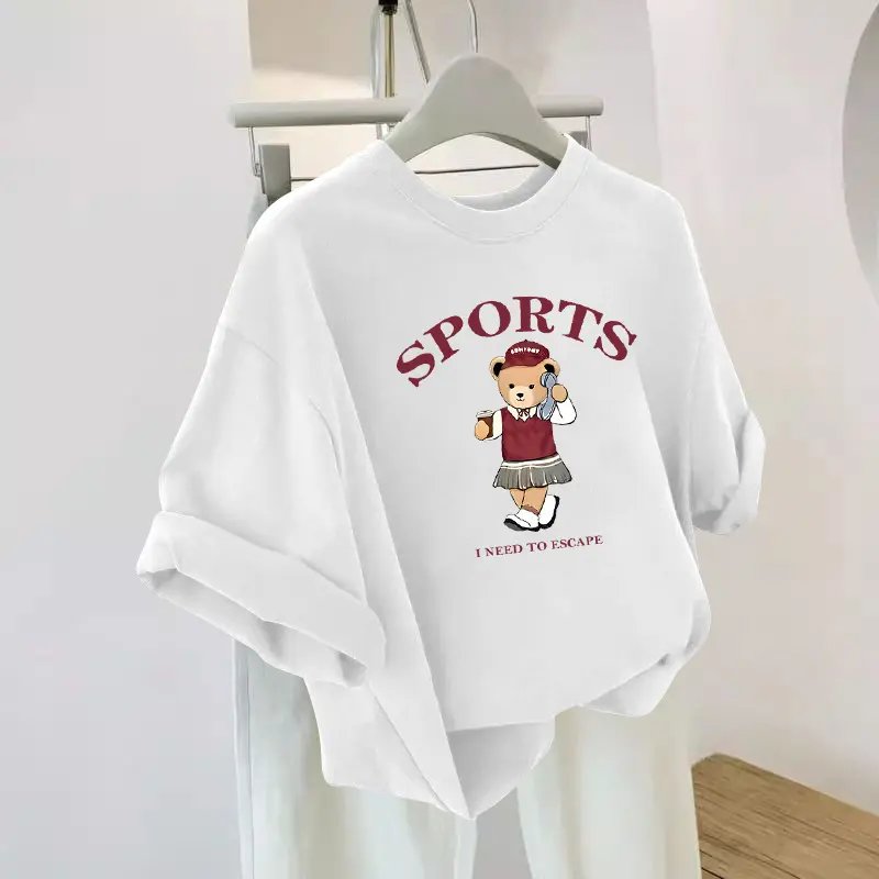 Fashion Women's T-Shirt Loose Short Sleeve Crew Neck Top