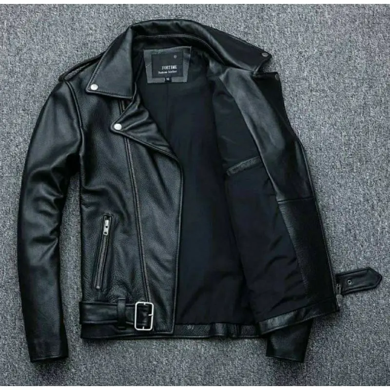 Jaket Semi Kulit Premiun Rock Khas Kota Garut Hitam 0