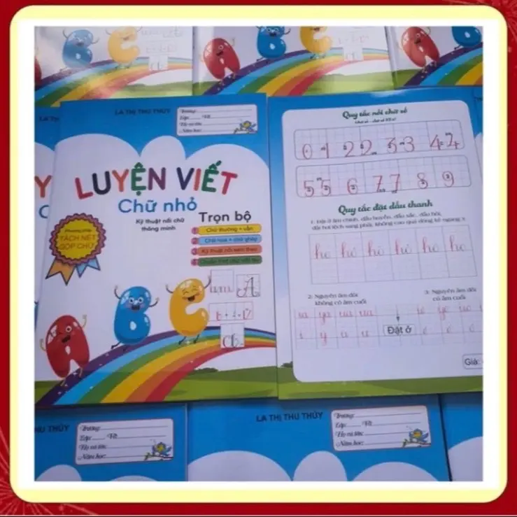 Vở Luyện Viết có mẫu sẵn phom chữ chuẩn
