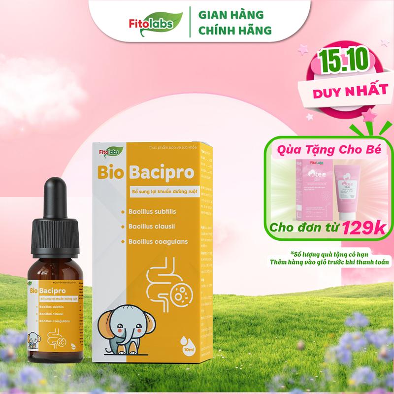 Men Vi Sinh Nhỏ Giọt Bio Bacipro Cho Bé Bổ Sung Lợi Khuẩn Tăng Cường Hệ Tiêu Hóa,Giảm Rối Loạn Tiêu Hoá, Nôn Trớ Lọ 10ml