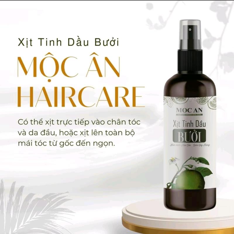 Xịt Tóc Tinh Dầu Vỏ Bưởi Xanh 120ml Mộc Ân Haircare dành cho tóc gãy rụng tóc hư tổn, hỗ trợ dưỡng dài, giảm gãy rụng 0