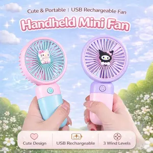 Infnityle Kipas Angin Genggam Mini Kipas Angin Karakter Portable USB Fan Stand Kipas Genggam Murah