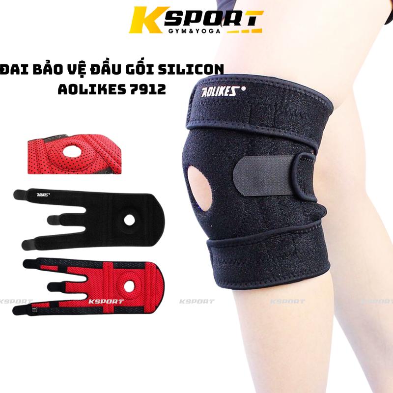 Băng Gối Bảo Vệ Đầu Gối Silicone Chống Trượt Cao Cấp Aolikes AL 7912