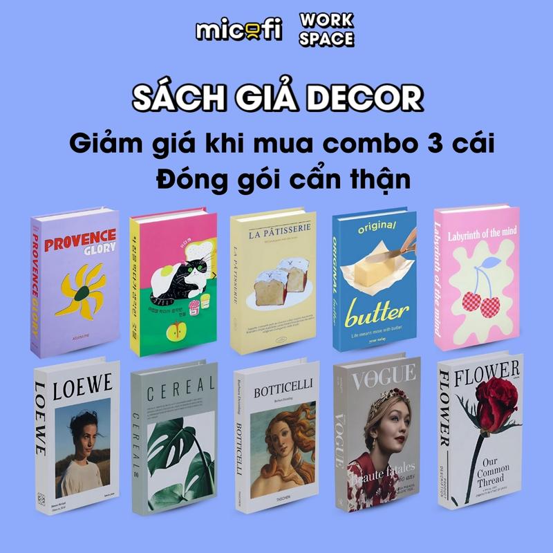  Sách Giả Decor Micofi Mô Hình Bìa Sách Giả Đạo Cụ Trang Trí Chụp Ảnh Vintage Gấp Gọn Bàn Làm Việc Kệ Tủ Trang Trí Nhà 
