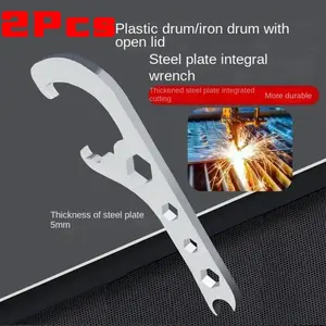 1/2pcs Kunci Pas Stainless Steel Ember Cat Buka Tutup Artefak Pembuka Tutup Ember Multi Fungsional Pembuka Tutup Ember