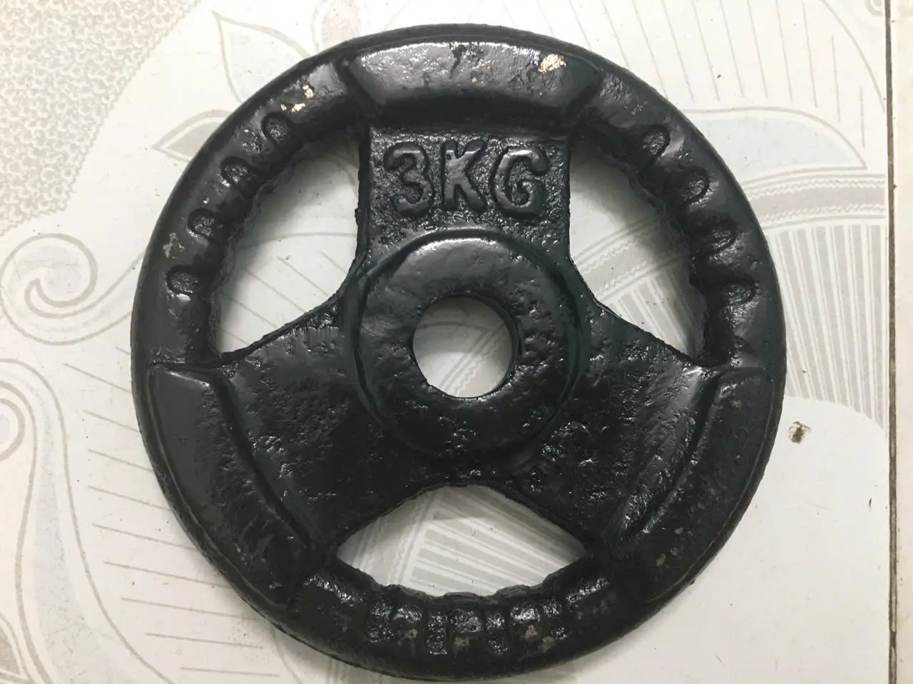 Bánh tạ gang phi 28mm loại 3kg, dụng cụ tập gym tại nhà