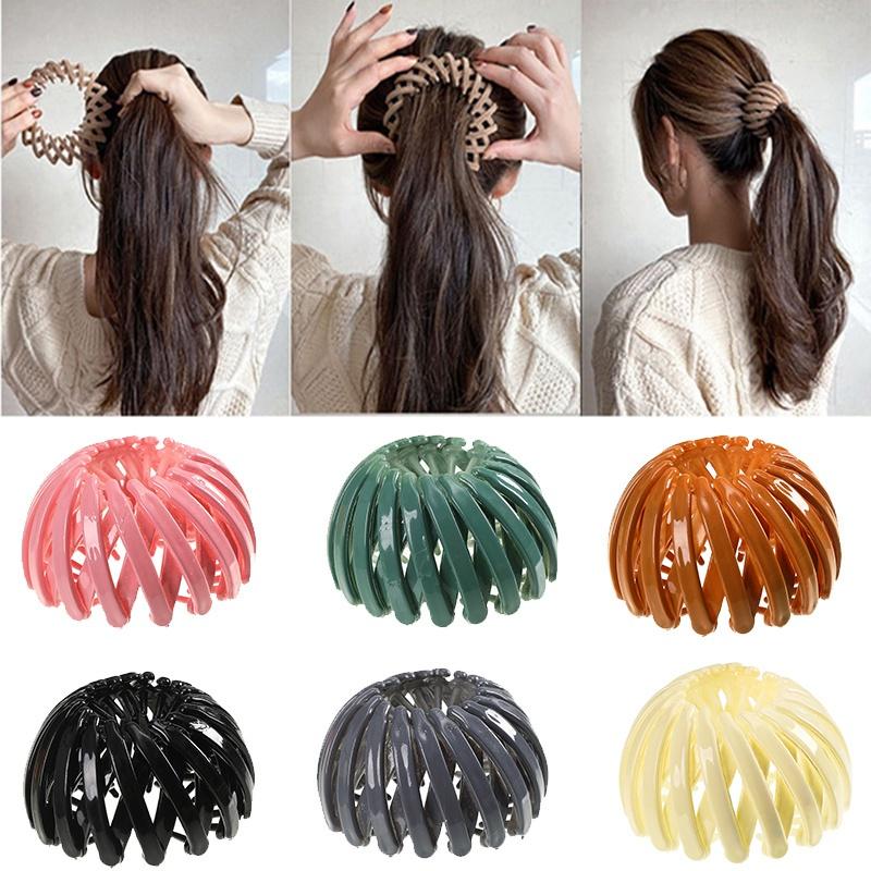 Kẹp Tóc Càng Cua, 6 Màu Có Sẵn, Kẹp Tóc Tổ Chim, Dành Cho Nữ, Thích Hợp Cho Tóc Đuôi Ngựa Và Tóc Đuôi Ngựa, Phụ Kiện Cài Tóc Bằng Nhựa, Kẹp Tóc, Phụ Kiện Tóc