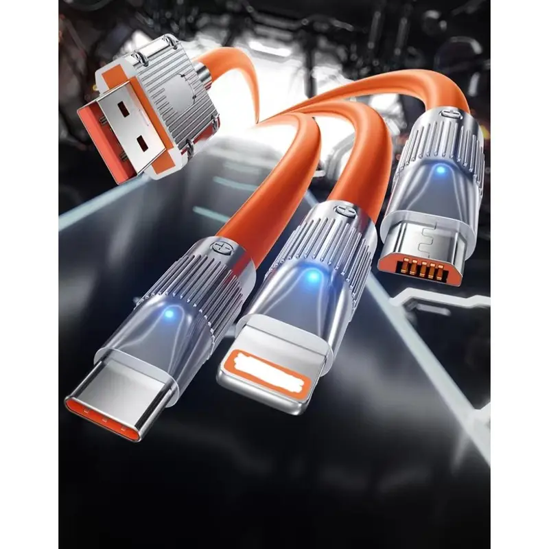 Bộ sạc siêu nhanh, 65W, cổng kép, cáp sạc ba trong một 3