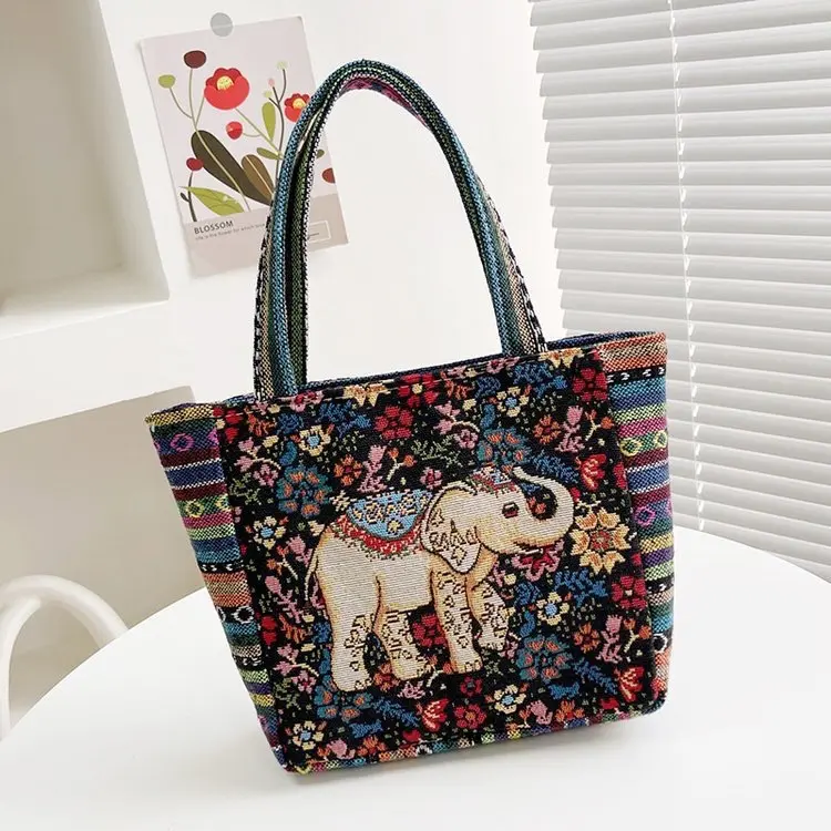 OPIOBAGS TOTEBAG MOTIF GAJAH WANITA / TFW 66 Kanvas Tote 0