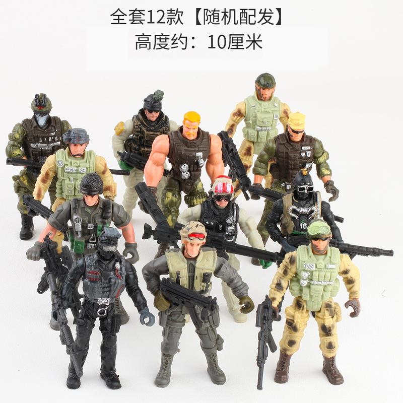 Product Introduction of Military Soldier Toy Model, 6 Police Soldiers Model, with Movable Joint, Play House Toys 5