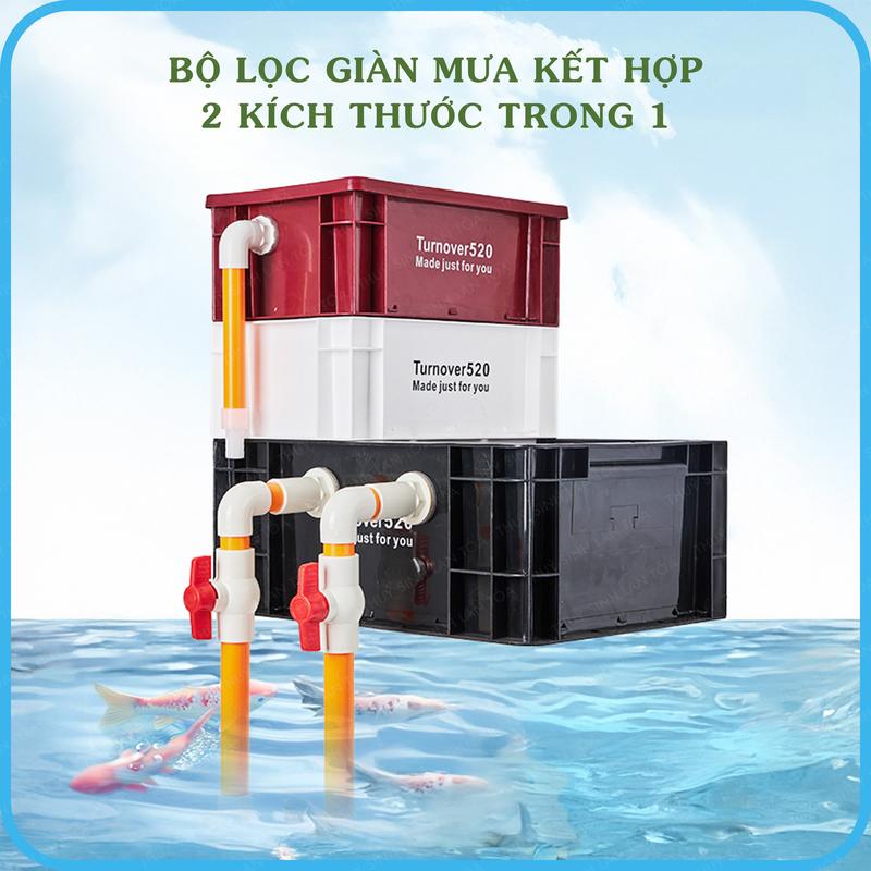  Lọc Thùng 3 Tầng Hồ Cá Cảnh baki - 2 Trong 1 - Không Kèm Bơm Và Vật Liệu Lọc 