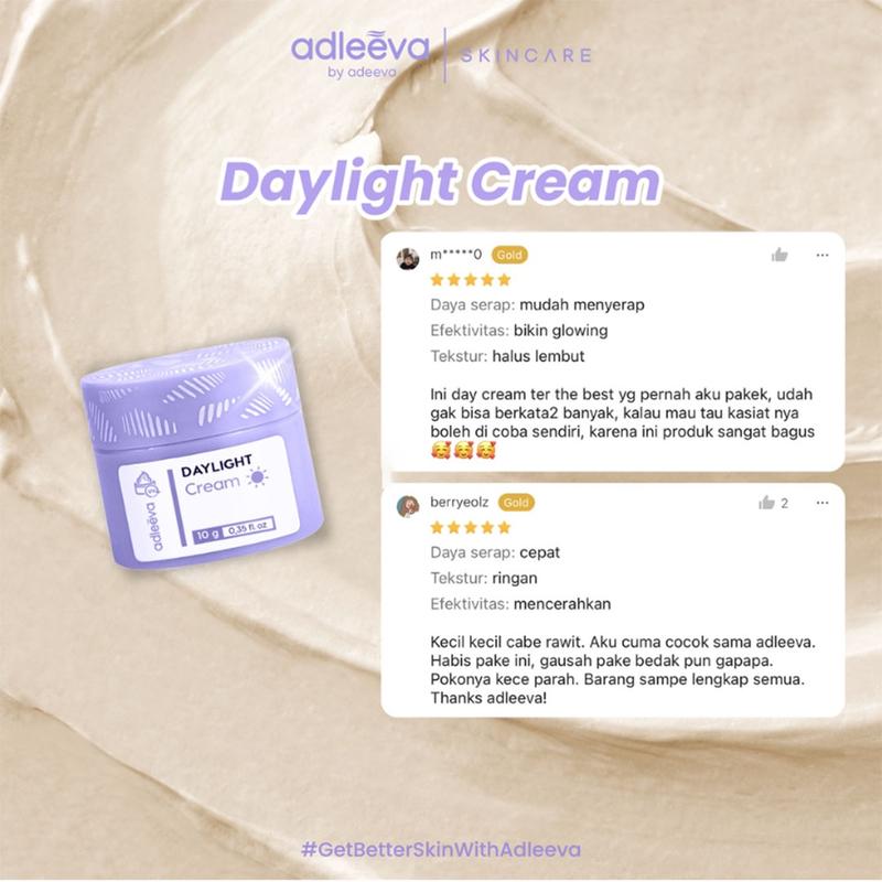 Adleeva Skincare Daylight Cream Krim Siang Spf 30 Perawatan Wajah Kulit Kering Sensitif 4