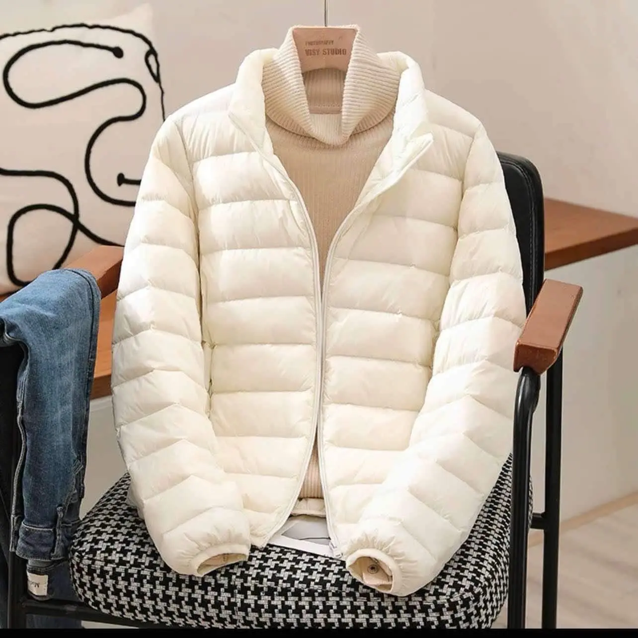 [A01] ÁO PHAO SIÊU NHẸ NỮ DÁNG ÔM TRẦN VI TÍNH  4 MÀU Jacket Women