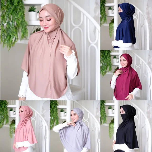 Zeba Hijab Radya Bergo Kerudung Instan 2 in 1 Jilbab Instan Cadar Nyaman Lembut