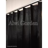 Gambar Gorden Hitam Polos Black Series Model  Cantolan Kawat S Untuk  Pintu Dan Jendela Sido/vanesa Plisket dari Alwi Gorden Kab. Bandung 1 Tokopedia