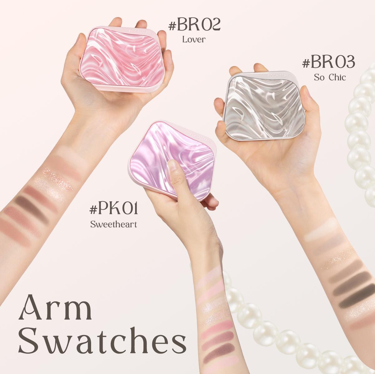 Focallure All Moments Eyeshadow Palette 8 Color Lover #BR02 – Pigmented Tahan Lama Mudah Dibaur Multi-texture Matte Shimmer Glitter FA-E09