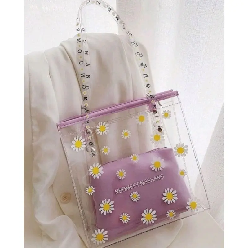 BISA COD! TERMURAH! SHOULDER BAG TOTEBAG MIKA TRANSPARAN AESTHETIC
