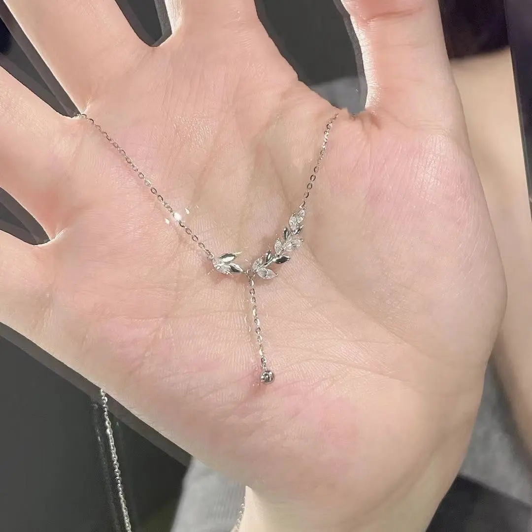 Trendy Panicle Safe Tassel Wheat Necklace for Women Affordable Luxury Fashion Niche Design Clavicle Chain Popular 2024