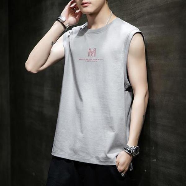 Vest Men's Street Wear Loose Summer Sports Wear Waistcoat Plus Size Sleeveless T-Shirt 6