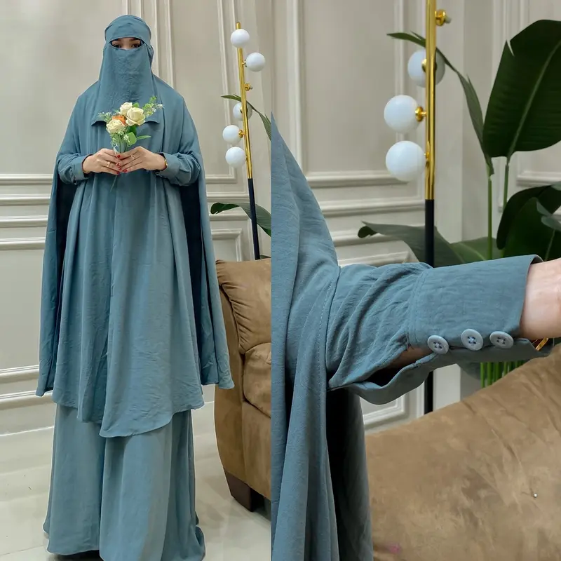 Fairuz Set Khimar cadar Gamis Syar'i (Khimar Super Jumbo) 3