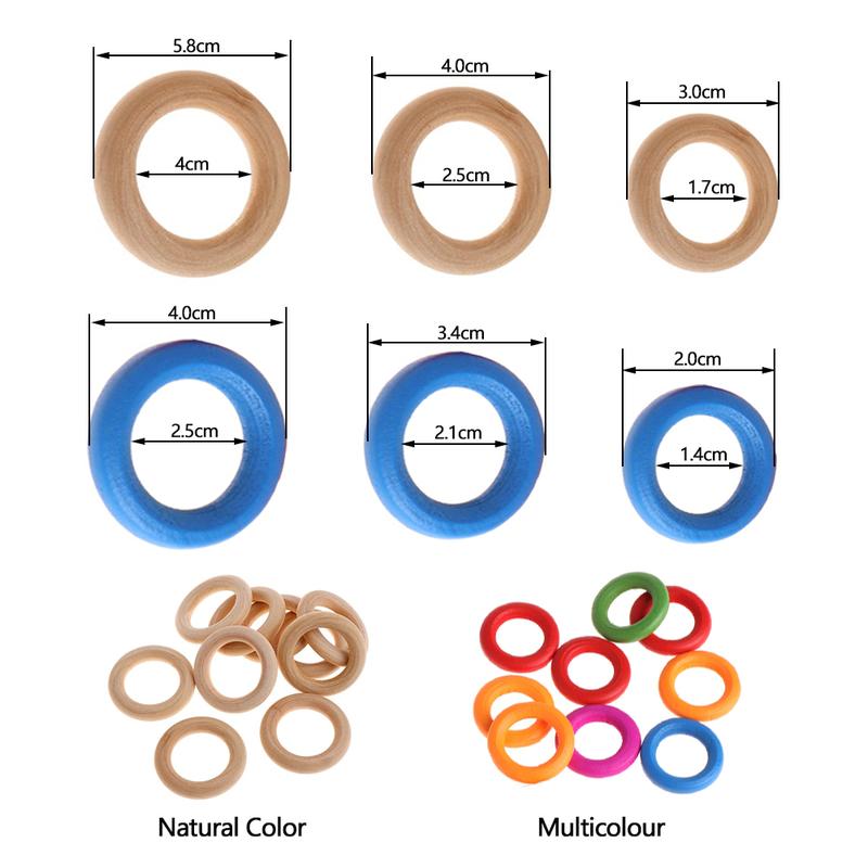10Pcs Pet Bird Parrot Intelligence Toys Natural Wooden Ring Parrot Training Toy Chew Bite Toys For Budgies Parakeet Growth Toy Bird Supplies DIY Accessories Home Decoration #436669 1