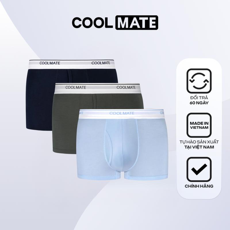 Underwear Combo 03 quần lót nam khe moi Bamboo Trunk kháng khuẩn - Coolmate