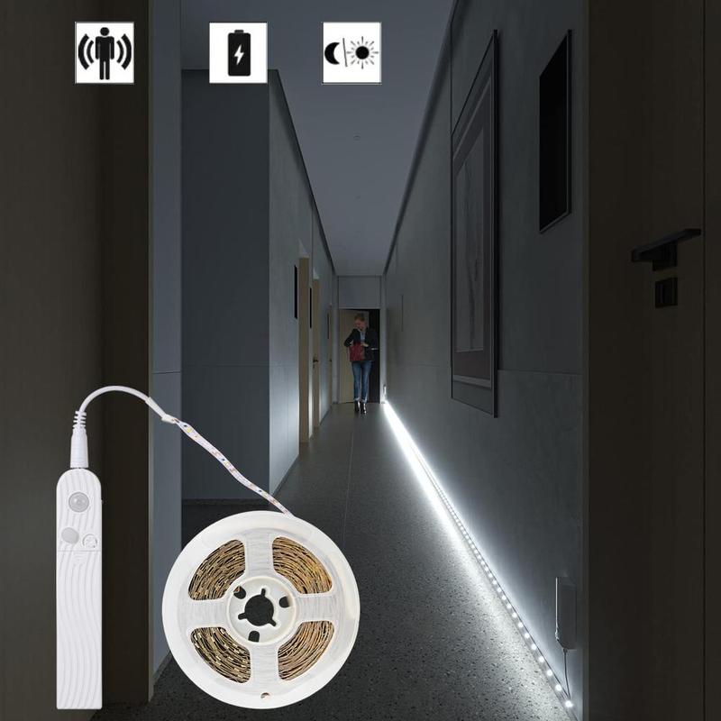 LED Sensor Light Strip without Battery, 1 Roll Battery Required LED Lights Strip, Multipurpose SMD Flexible LED Night Light For Home Decor, DIY Decoration, Lighting, Lamp 2