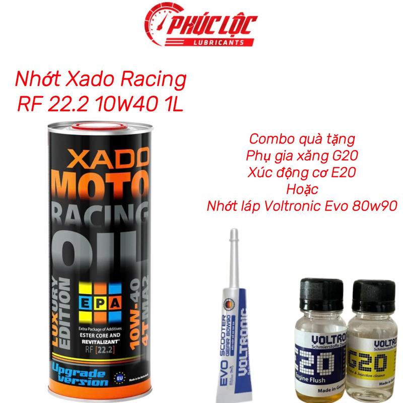Dầu Nhớt Xe Số Và Xe Côn Tay Xado Racing 10W40 RF 22.2