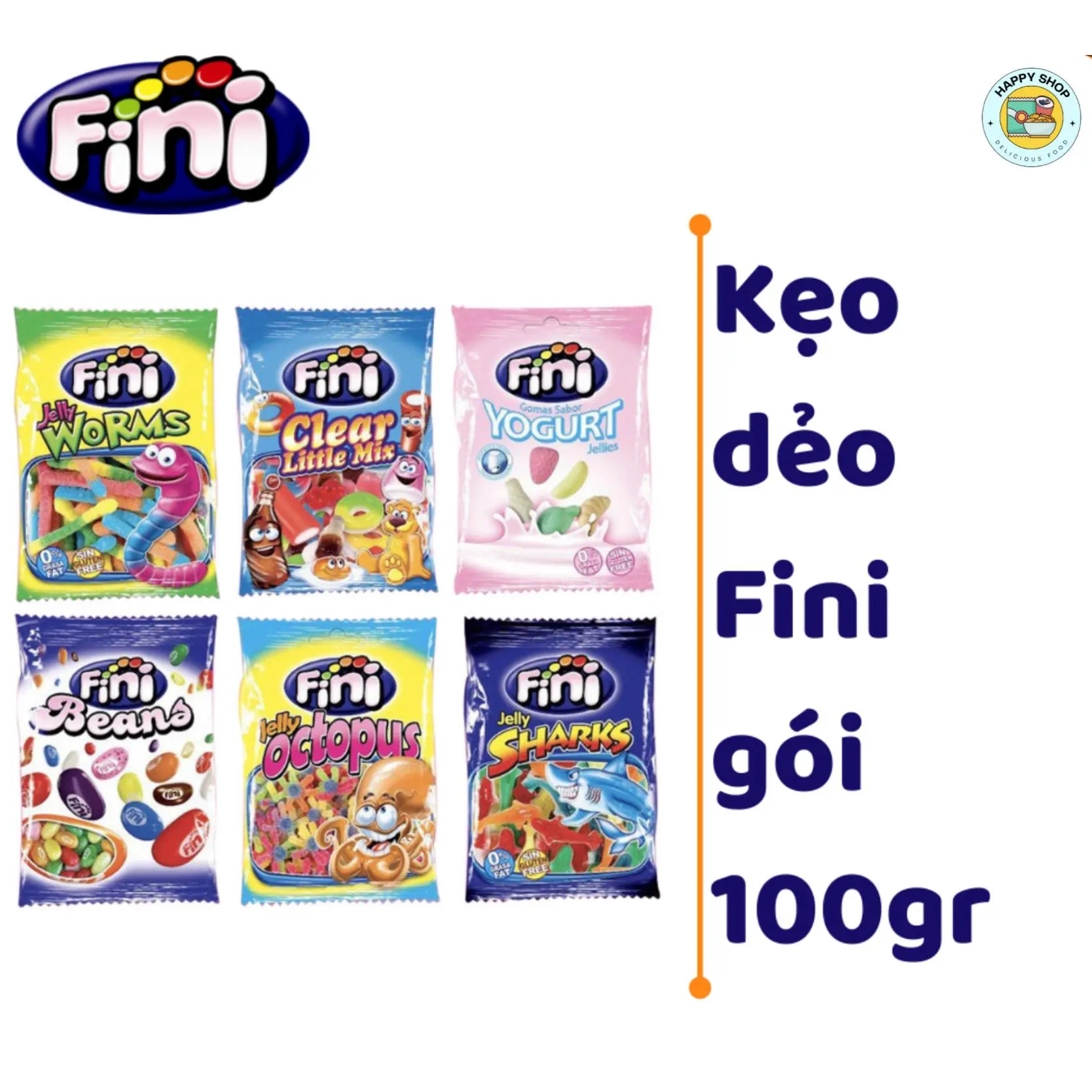 Kẹo dẻo Fini 100g - Hàng nhập khẩu Tây Ban Nha chất lượng cao