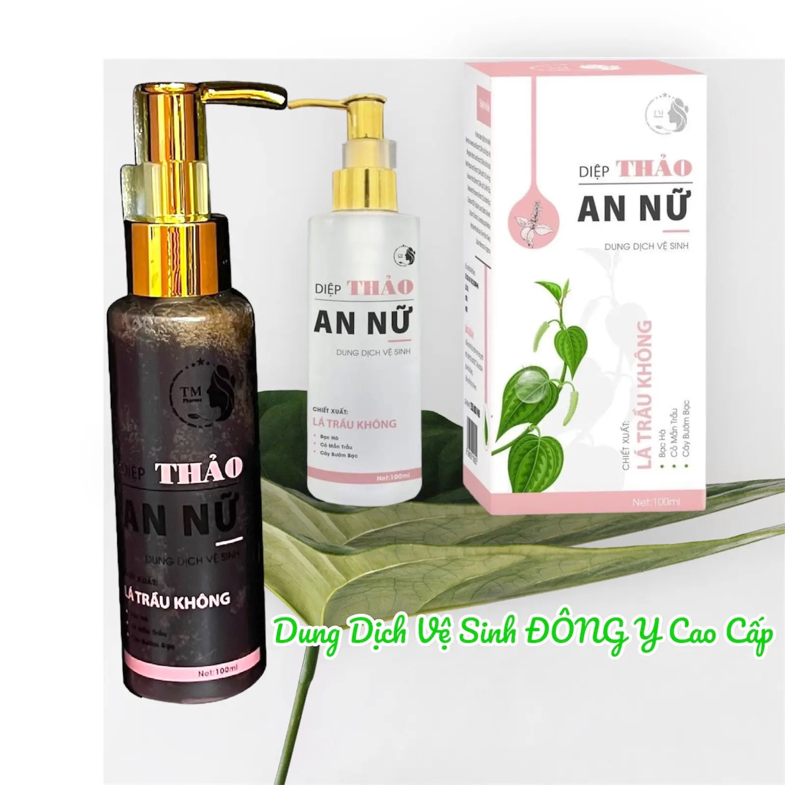 Dung Dịch Vệ Sinh Lá Trầu Diệp Thảo A Nữ Đông Y Chai Lớn 100ML Mẫu mới Không chứa cồn Women