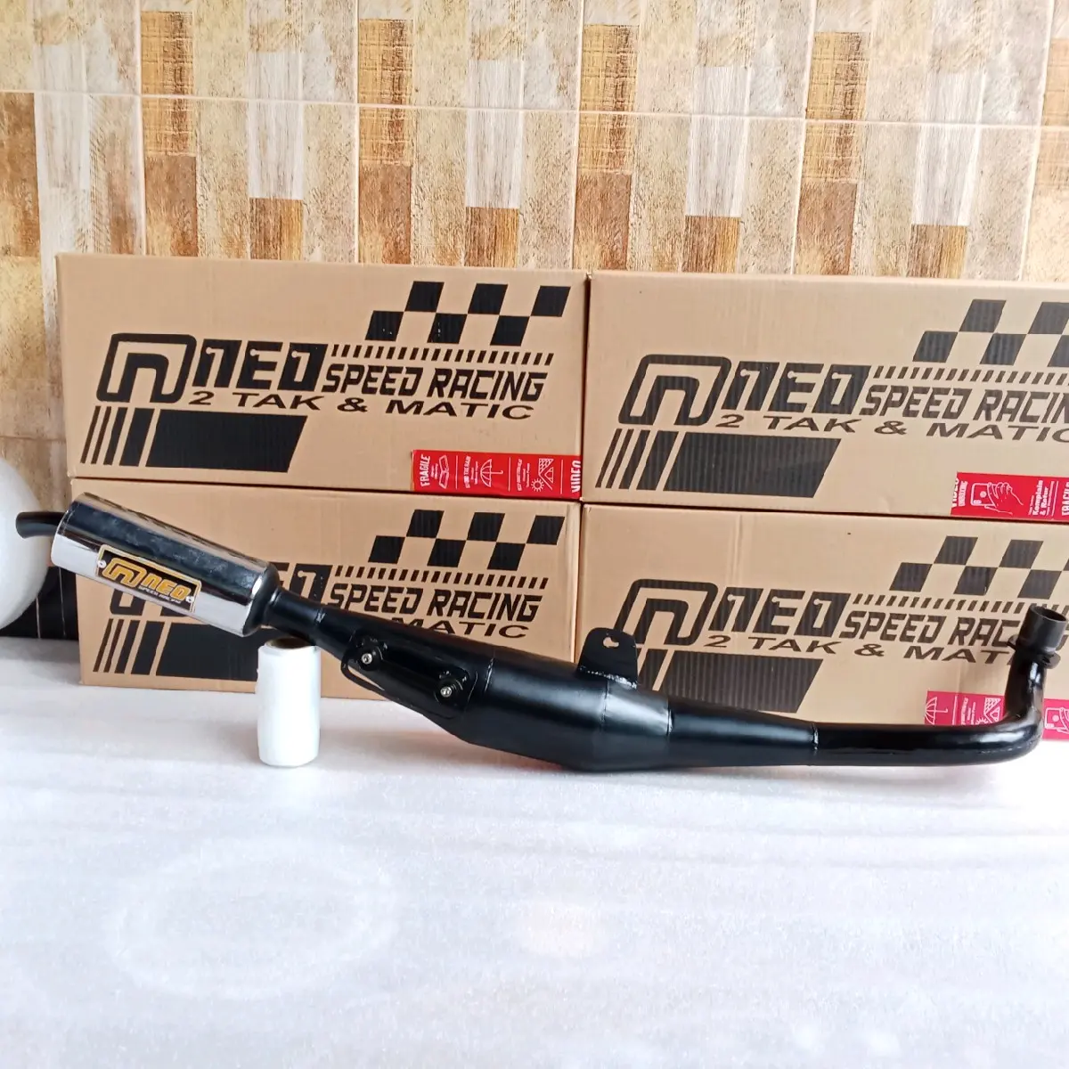Knalpot Standar Racing Tornado Suara Garing Kemrincing Mesin