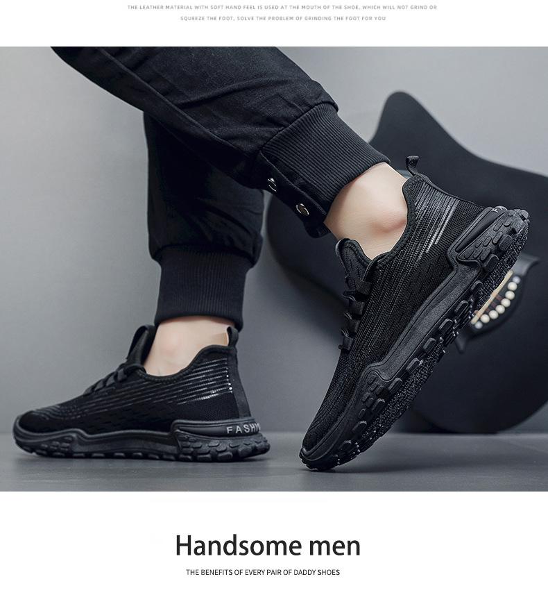 Product Introduction of Giày Flyknit Lưới Nam, Nhẹ Và Mềm, Đế Mềm, Thoáng Khí, Thích Hợp Cho Mùa Hè, Giày Thể Thao, Phong Cách Sinh Viên, Thoải Mái, Không Trơn Trượt, Giày Thường Ngày, Hàng Mới Về, 2024 11